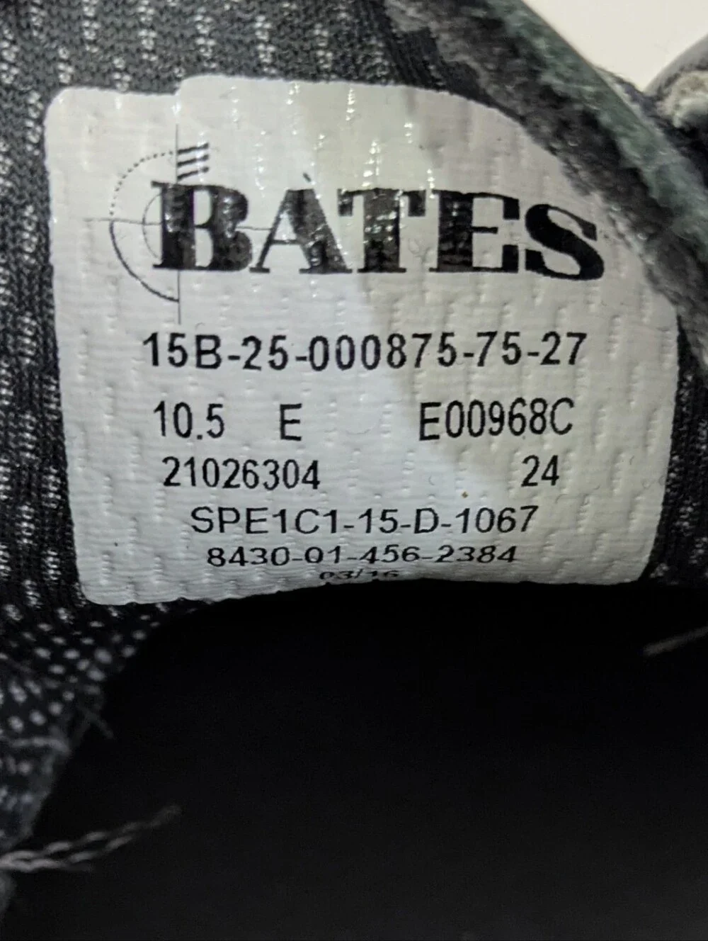 Bates Black Sentry Oxfords - Size 10.5 E - Military Uniform Police Dress Shoes